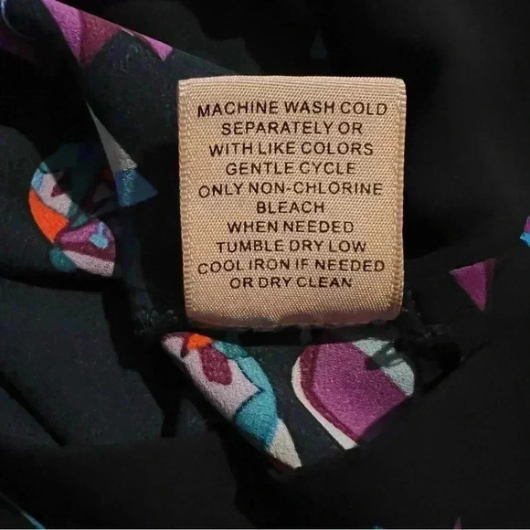 Philosophy Women’s Blouse Size L Dark Blue Floral - Picture 7 of 8